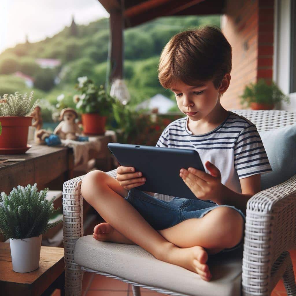 enfant lecture dehors